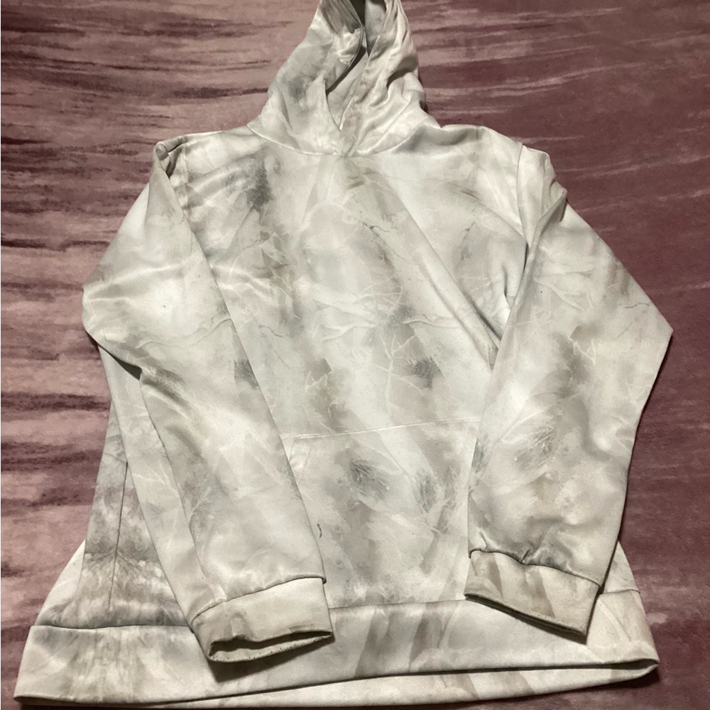 Women's White Camouflage Hoodie